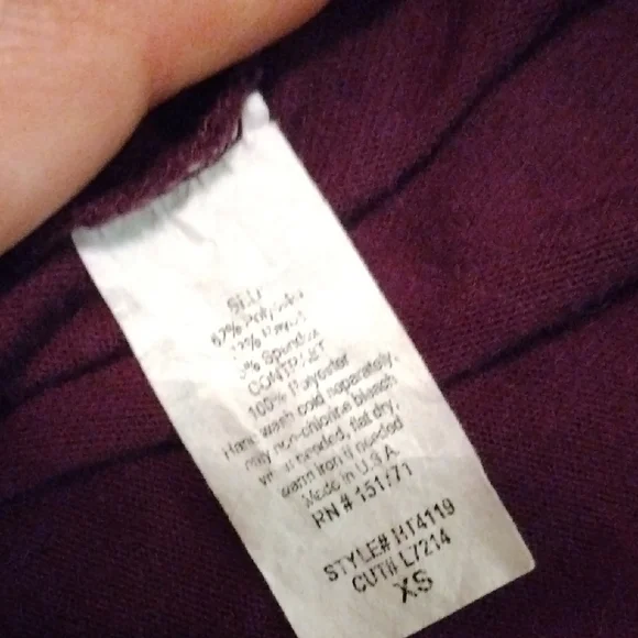 Women's Purple Top 3/4 Sleeve - Picture 5 of 5